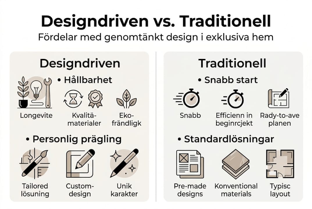 En infograf visar på fördelarna med två olika sätt att renovera