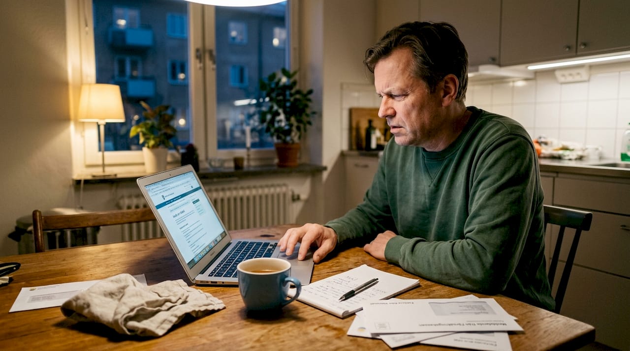 Användaren har svårt att hitta rätt på sidan eftersom navigeringen är rörig och otydlig.