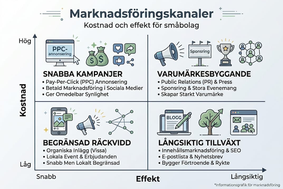 Översikt: Vad kostar olika marknadsföringskanaler – och hur effektiva är de?