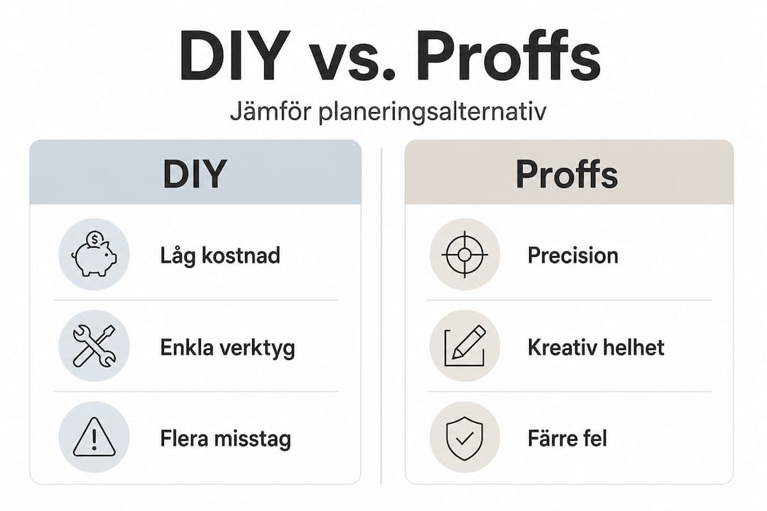 Så här skiljer sig att göra det själv från att anlita proffs – en översikt i infografik