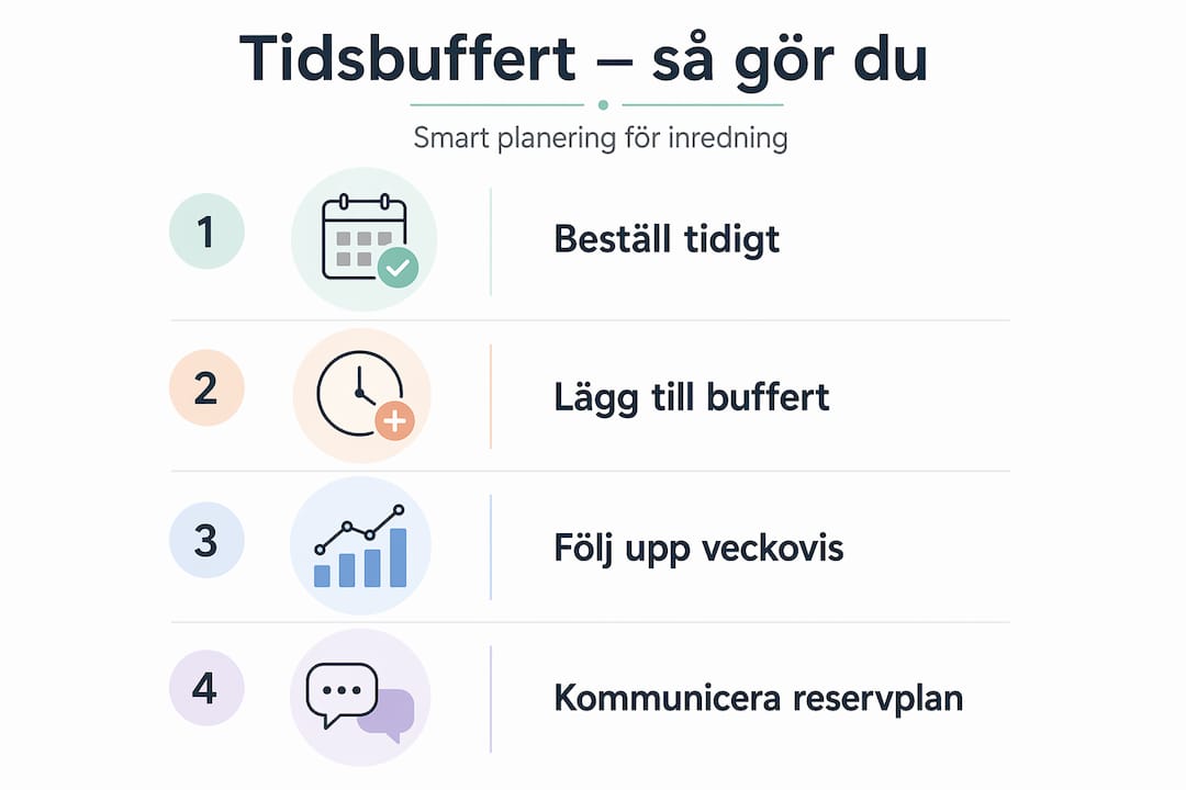 Guide: Så planerar du in tid för marginaler i din inredningsprocess