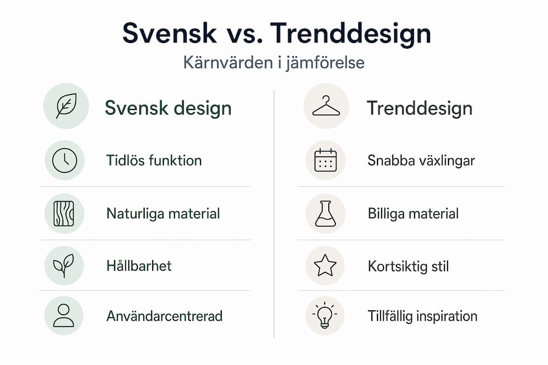 Infografik: Svensk design i jämförelse med de senaste trenderna
