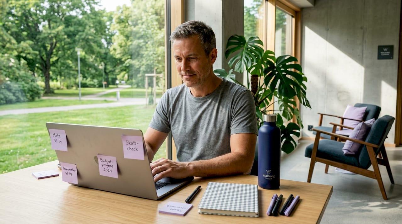 Medarbetare som jobbar nära hemmet på ett coworkingkontor