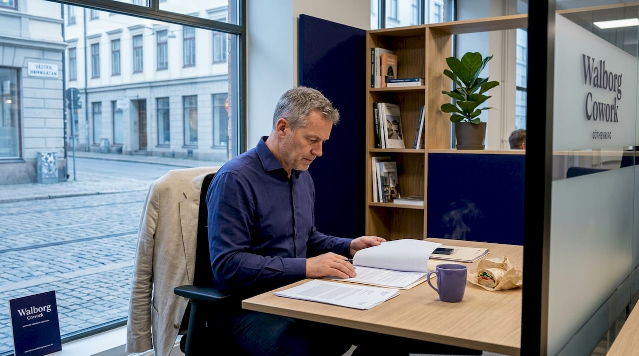 En person som har sin egen fasta arbetsplats i coworkingområdet.