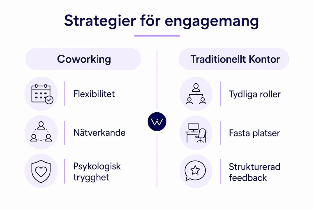 Visuell guide: Så bygger du engagemang på kontorshotell och arbetsplatser