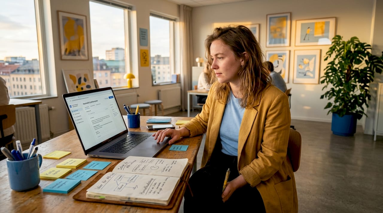 Marknadsföringsspecialist som finjusterar och anpassar personliga e-postutskick