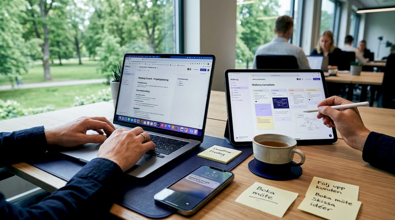 Digitala samarbetsverktyg i coworkingmiljö – så jobbar vi smartare tillsammans