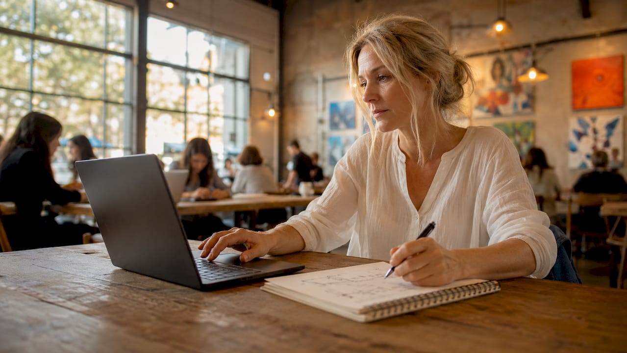 Detaljbild på händer som optimerar teknisk SEO på en laptop