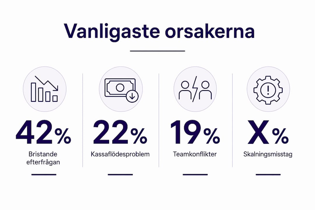 Så här misslyckas startups – en infografik om de vanligaste fallgroparna