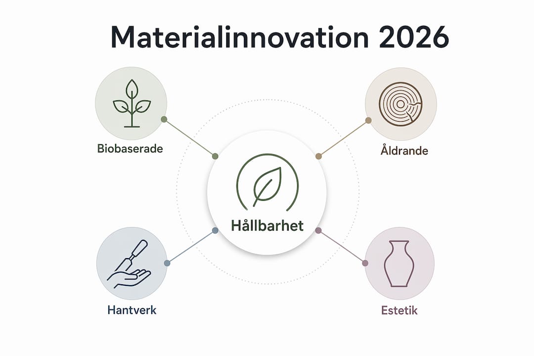 Översikt i form av en hierarki: Materialinnovation och hållbarhet i fokus