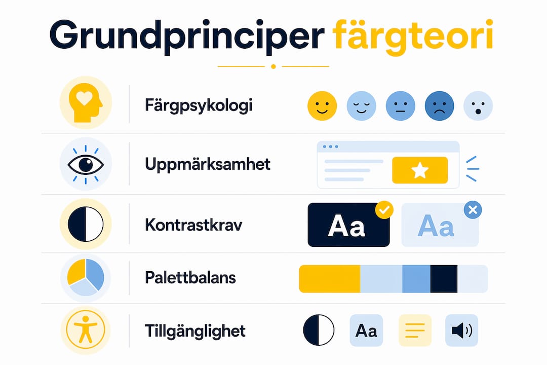 En överskådlig infografik som förklarar grunderna i färglära för digital design