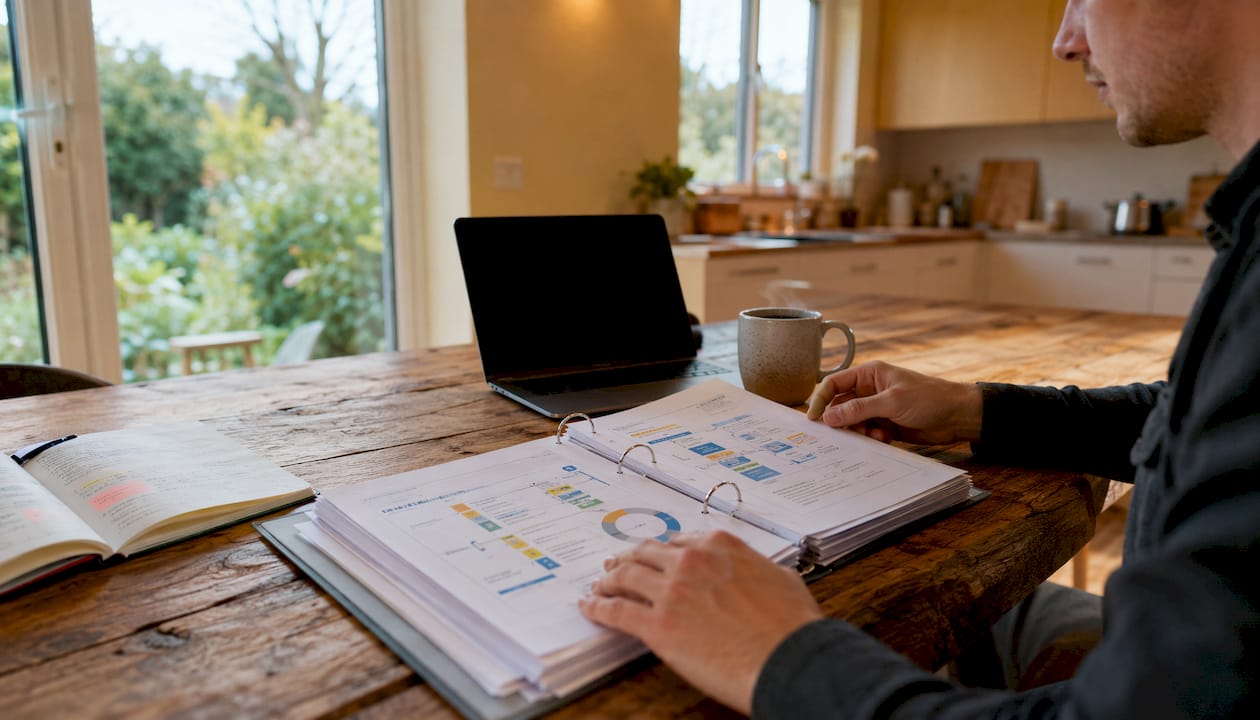 Någon bläddrar igenom ett dokument med UX-analys