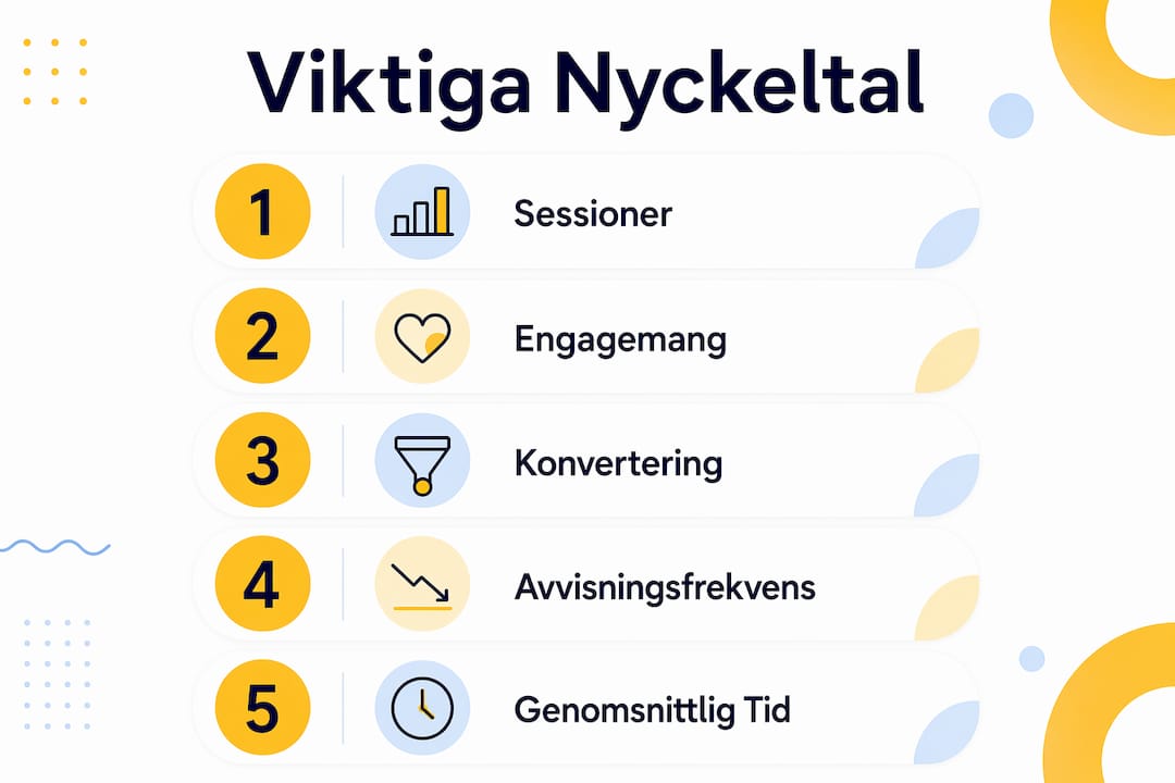 Översiktlig infografik med de viktigaste siffrorna för webbplatsens trafik