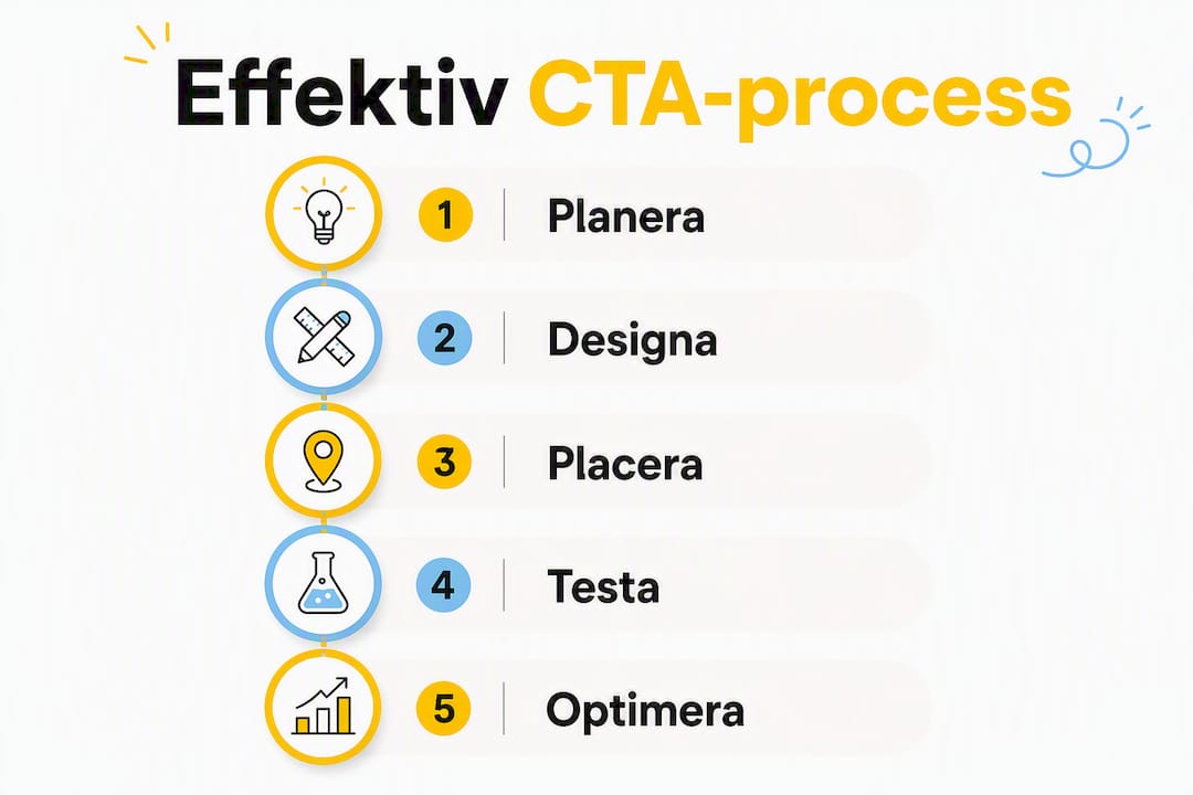 Informationsgrafik som visar hur du steg för steg kan öka effekten av dina uppmaningar till handling