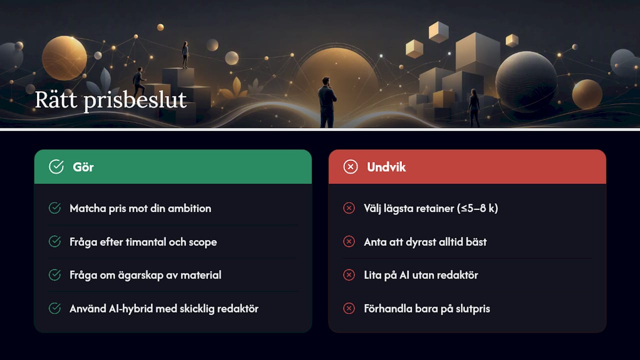 Vad är den verkliga lärdomen bakom alla dessa prisintervall? — overview diagram