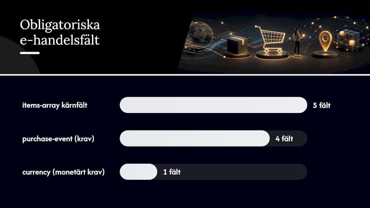 Vilka e‑handelsevents måste GA4 ta emot? — overview diagram
