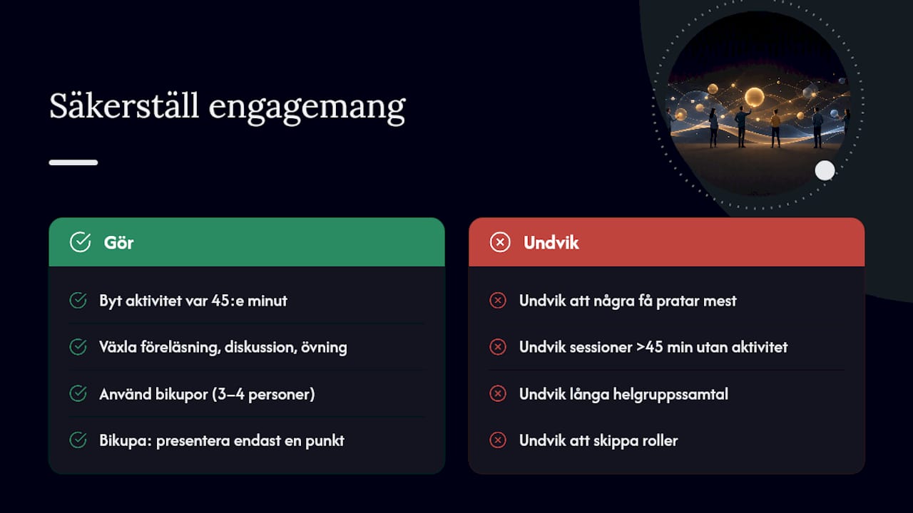 Så säkerställer ni engagemang och interaktivitet — overview diagram