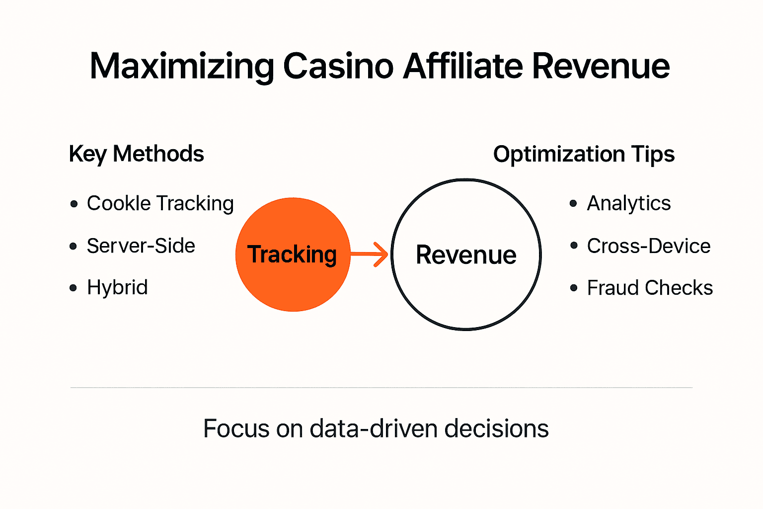 Infographic summarizing casino affiliate tracking