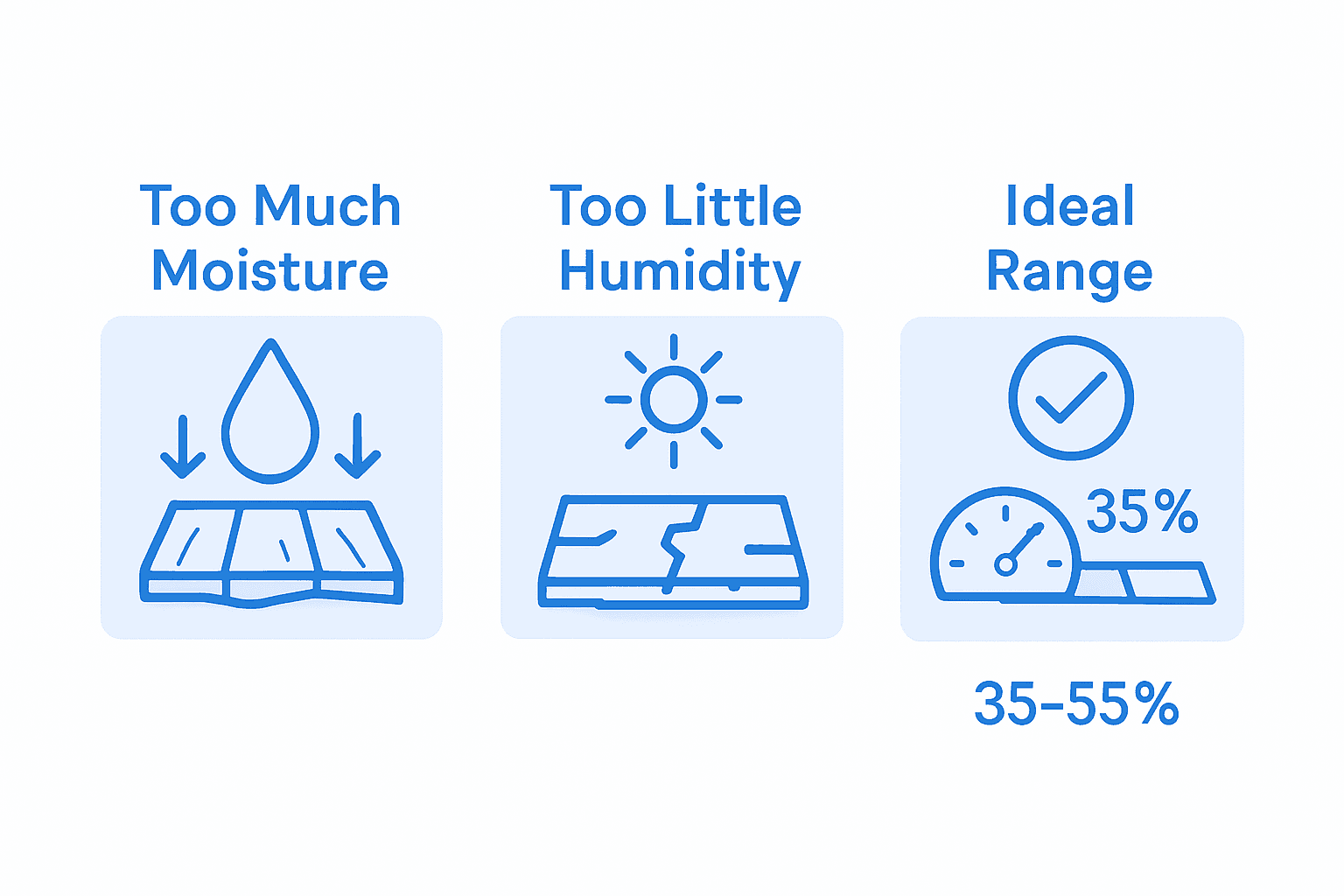 Infographic of moisture and hardwood floor damage
