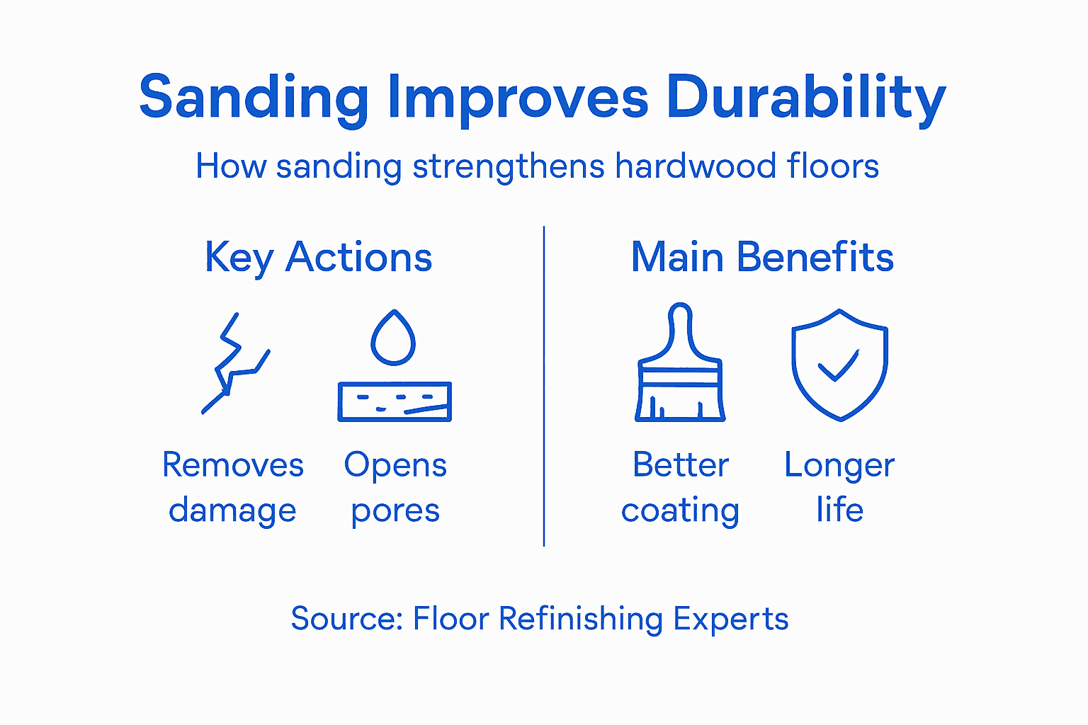 Infographic showing sanding’s durability benefits
