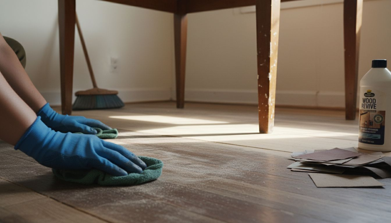 Cleaning and prepping hardwood for sanding