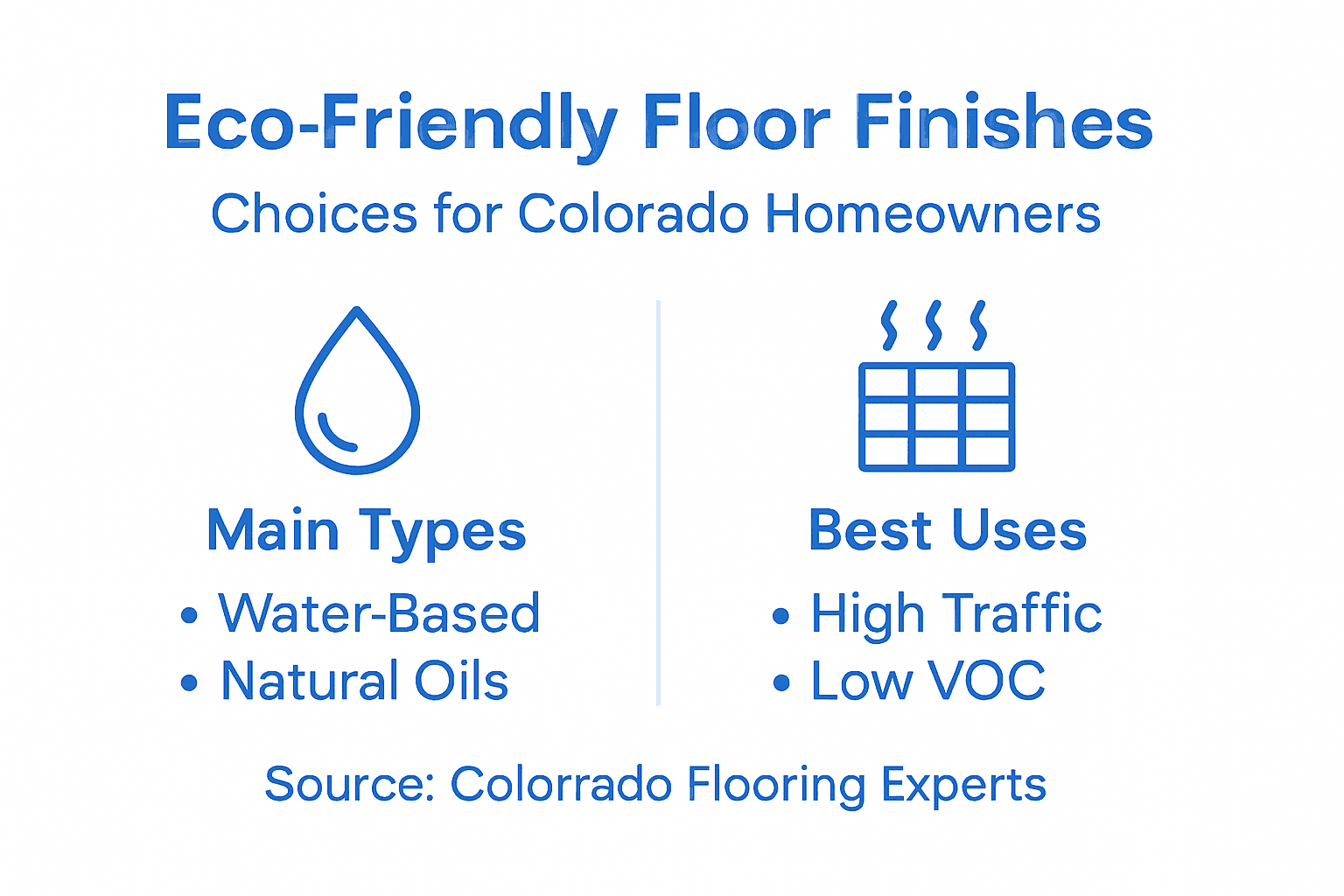 Infographic of eco-friendly floor finish options