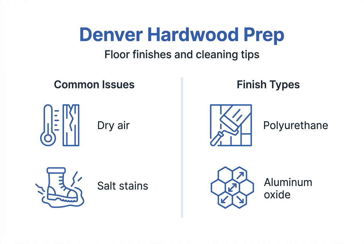 Infographic showing Denver hardwood cleaning key facts