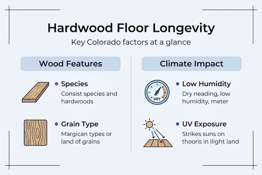 Infographic hardwood floor longevity factors Colorado