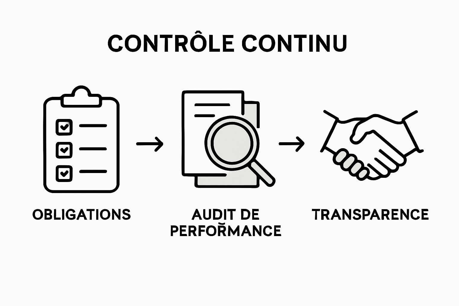Schéma des étapes clés pour assurer le contrôle et la conformité en copropriété
