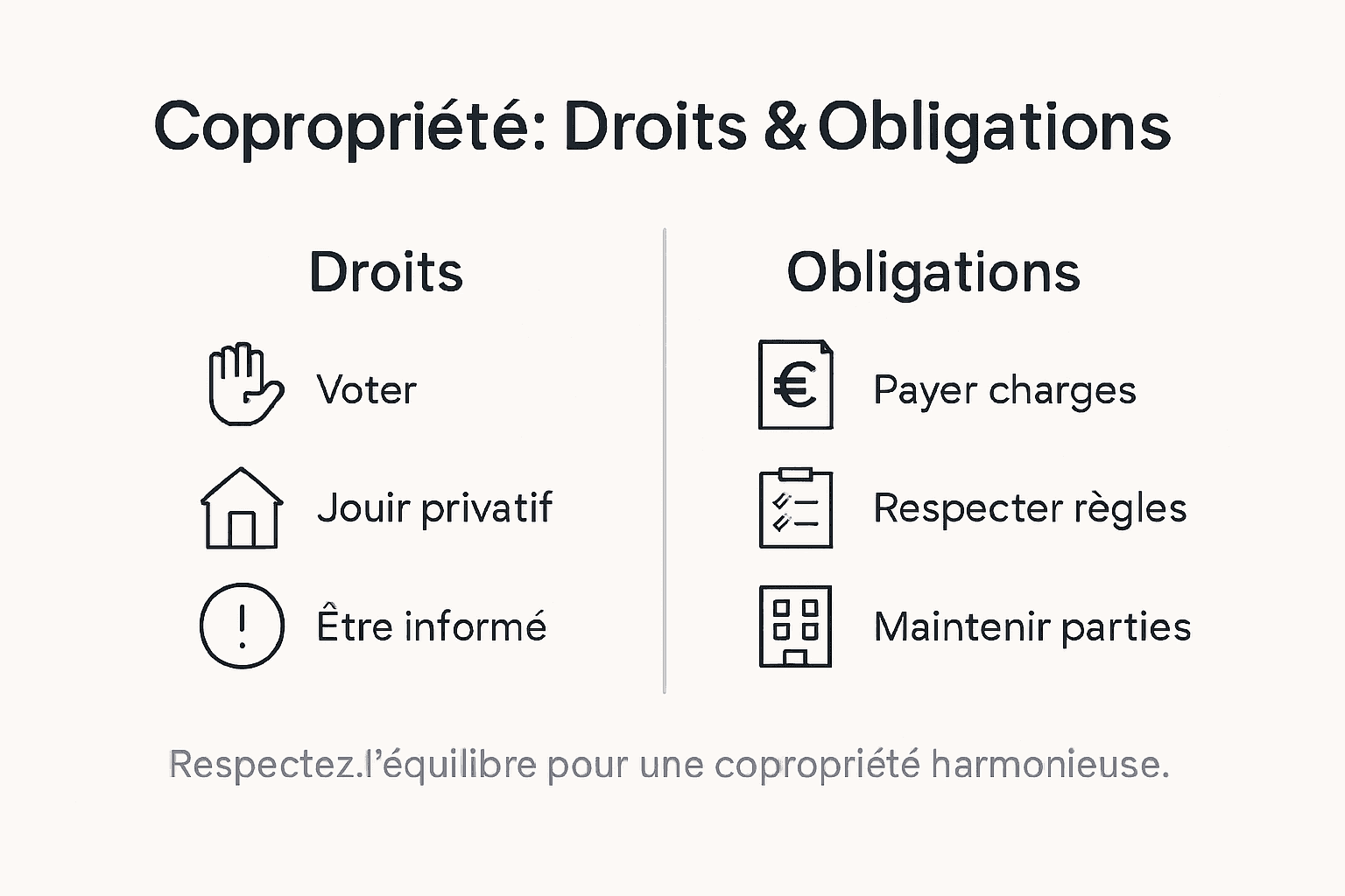 Tout savoir sur les droits et devoirs en copropriété&nbsp;: l’essentiel en un coup d’œil