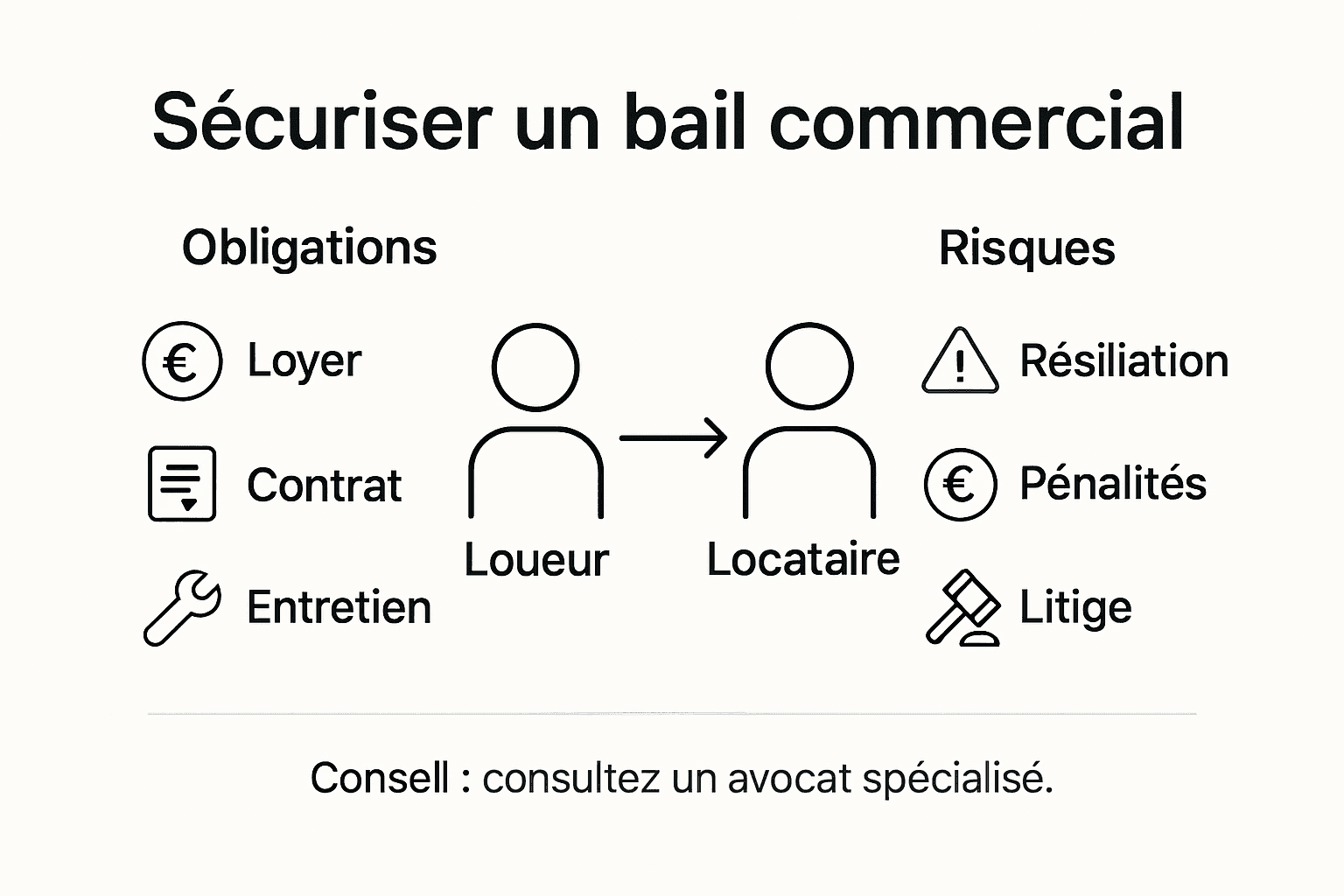 Les essentiels à connaître pour sécuriser son bail commercial : infographie pratique