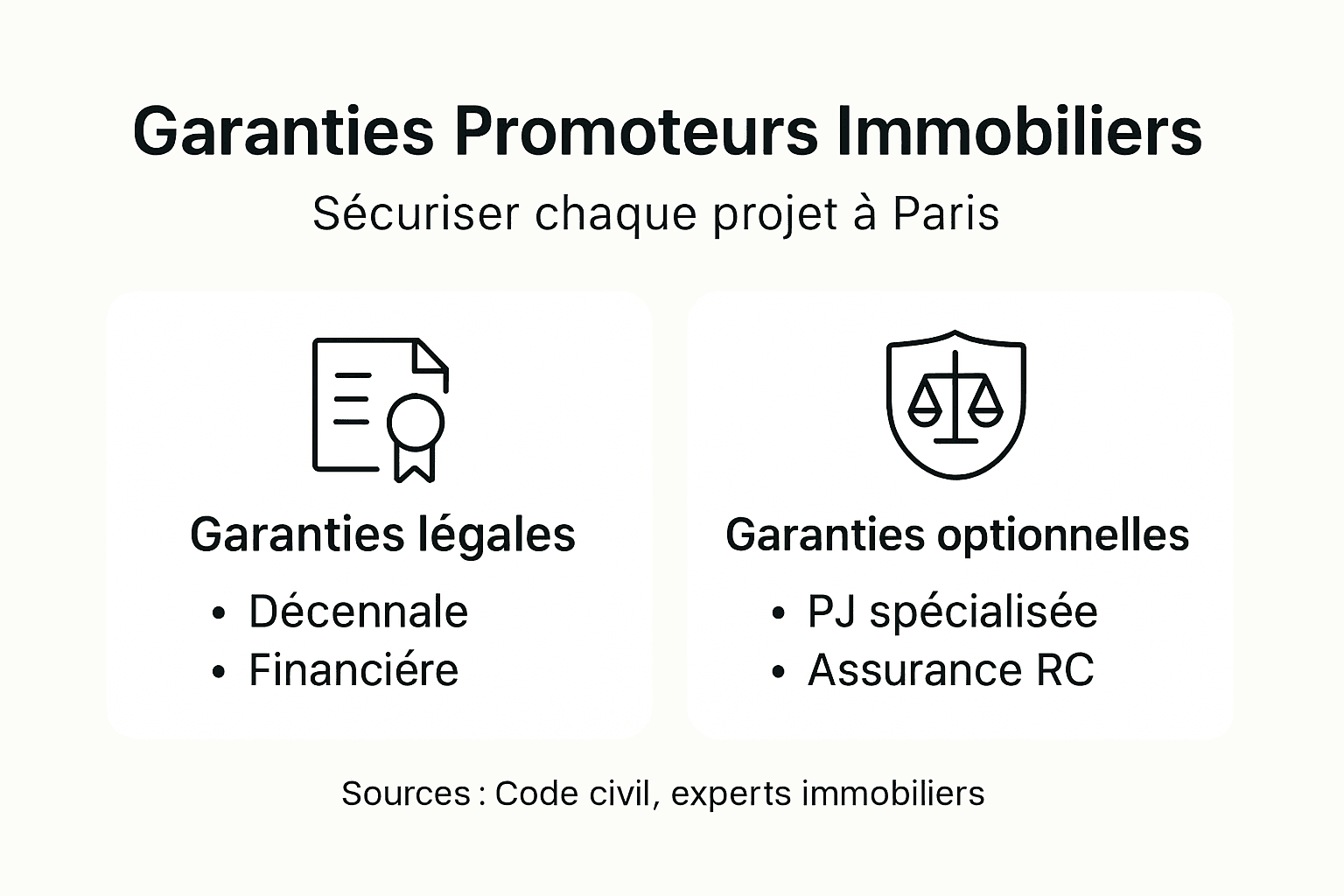 Découvrez notre infographie dédiée aux garanties légales offertes par les promoteurs immobiliers.