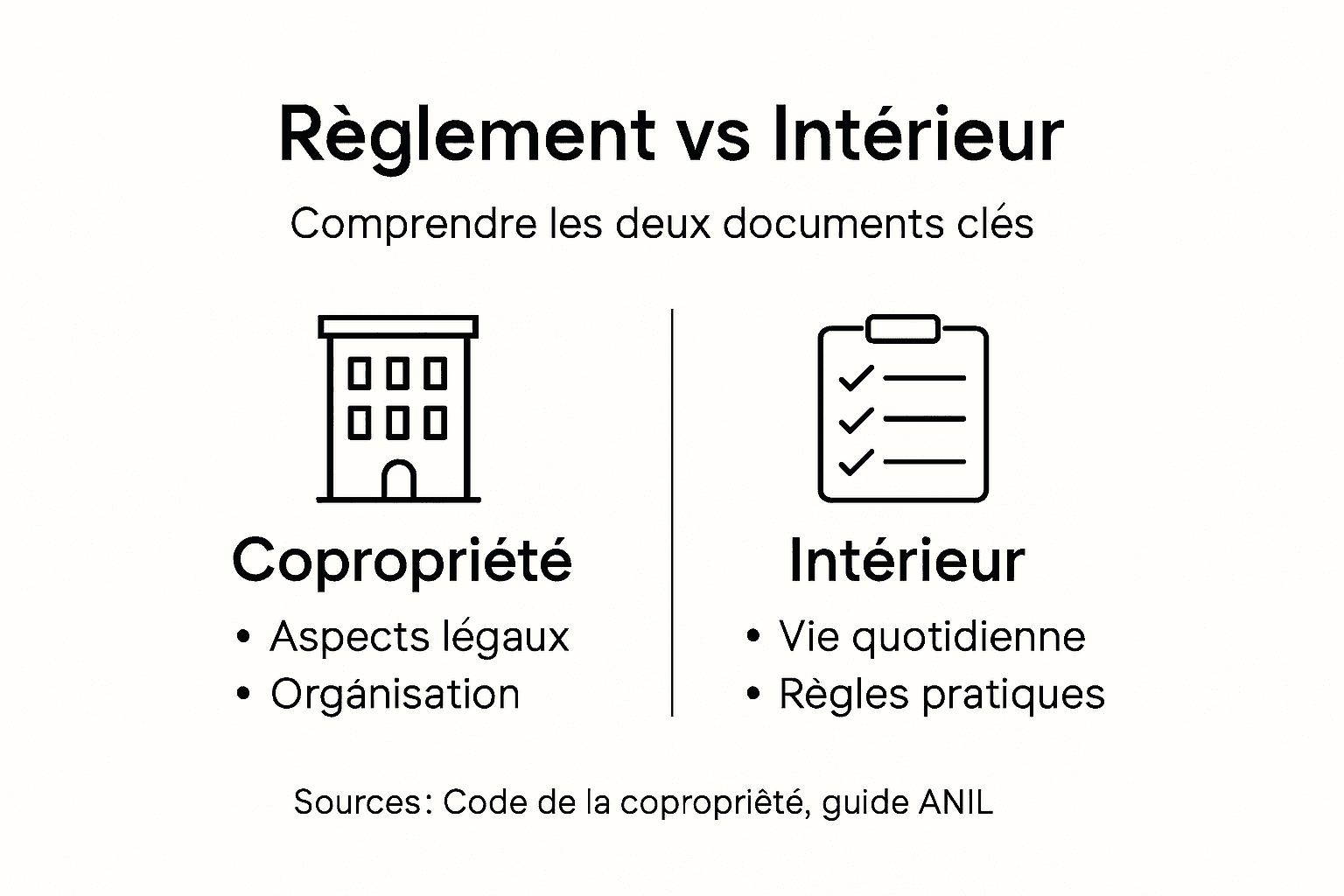 Infographie&nbsp;: tout savoir sur le règlement de copropriété et la vie en intérieur
