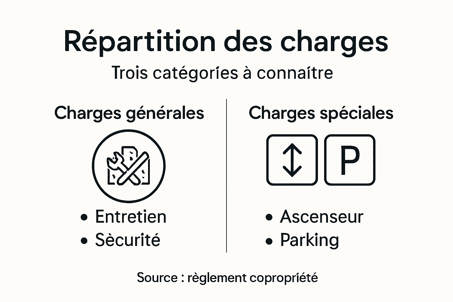 Visuel explicatif sur la répartition des charges en copropriété