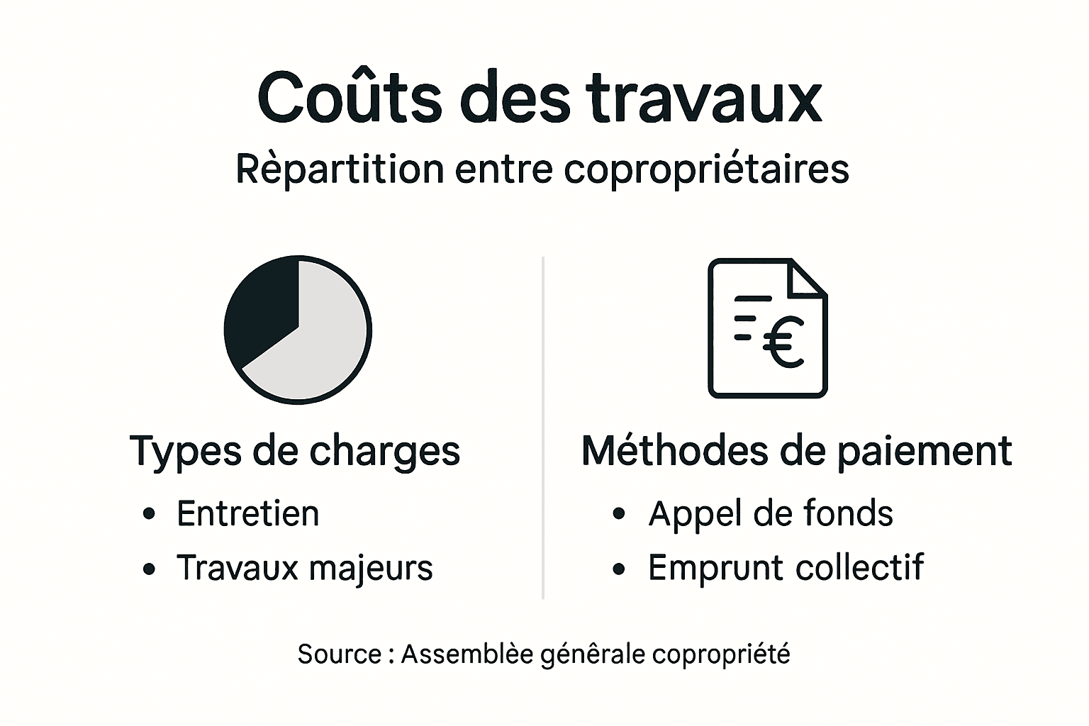 Visuel explicatif sur la répartition des charges en copropriété