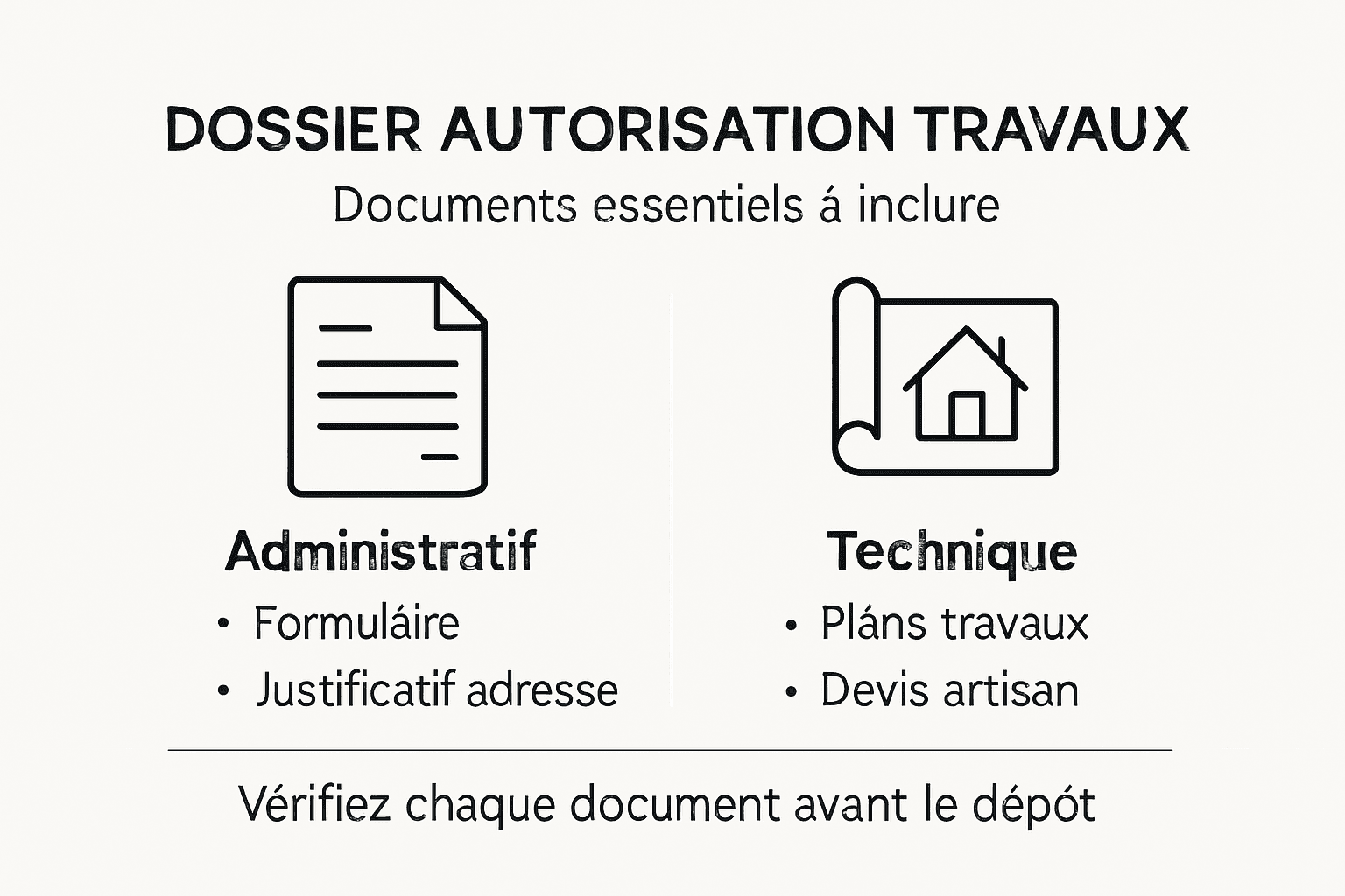 Visuel explicatif des pièces à fournir pour obtenir l’accord de la copropriété