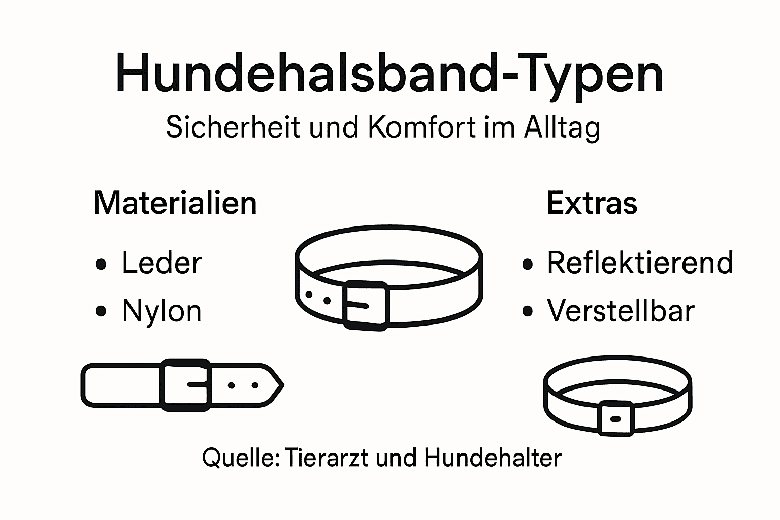 Überblick: Verschiedene Arten von Hundehalsbändern und ihre Materialien