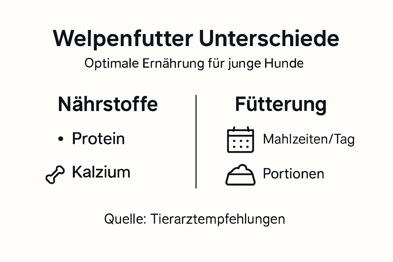Infografik: Welpenfutter im Vergleich – worauf Sie achten sollten