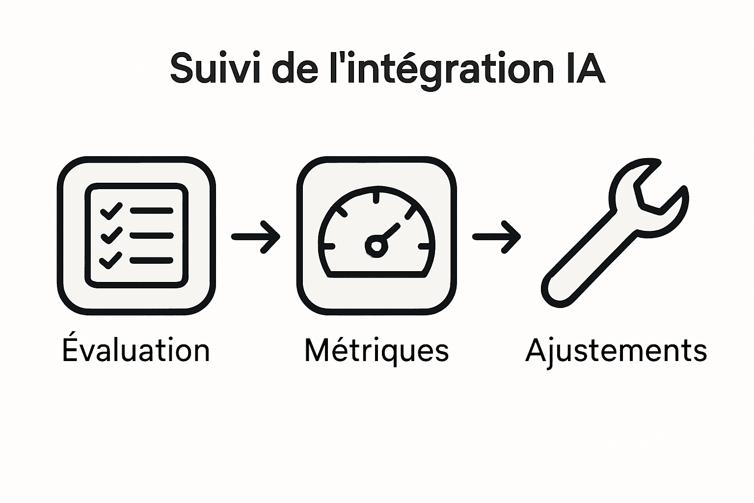 Infographie : les étapes clés pour assurer le suivi d’un projet d’intelligence artificielle