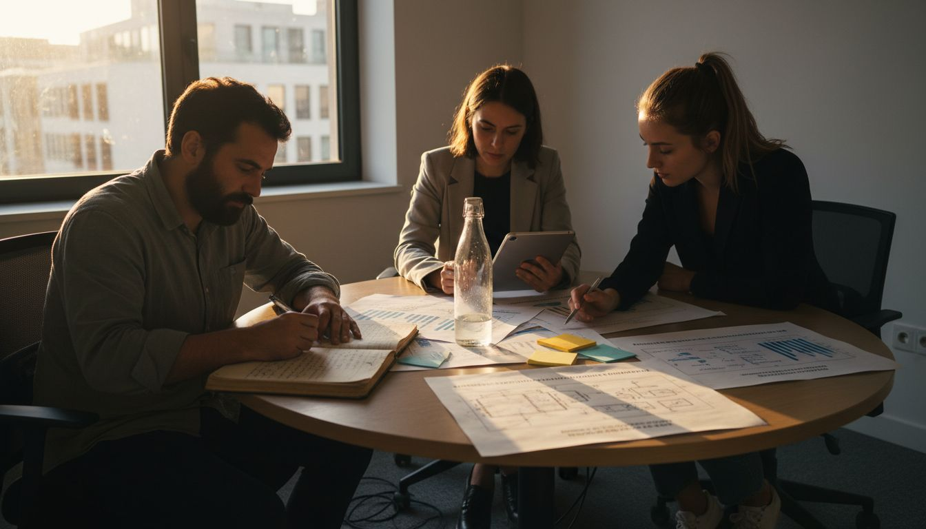 Réunion d’équipe dédiée aux solutions basées sur l’intelligence artificielle