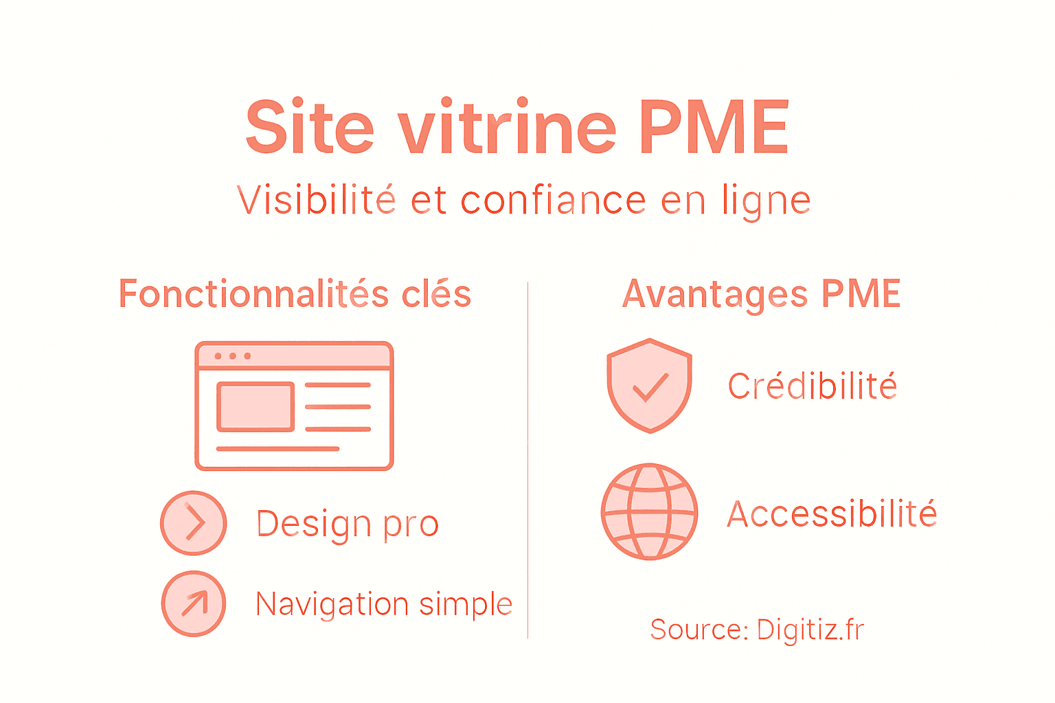Infographie : comment un site vitrine booste la visibilité des PME