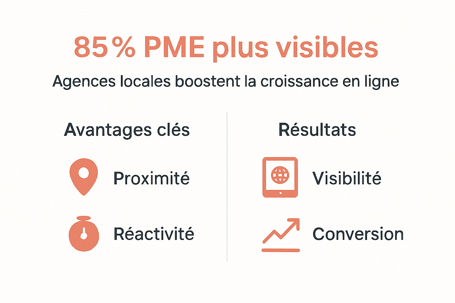 Infographie : pourquoi faire appel à une agence digitale de proximité pour votre PME ?