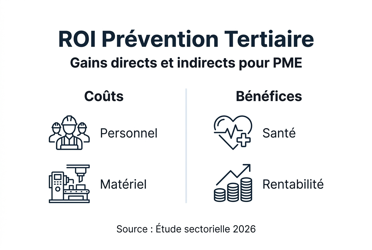 Infographie : pourquoi investir dans la prévention en entreprise est rentable pour les PME du secteur tertiaire