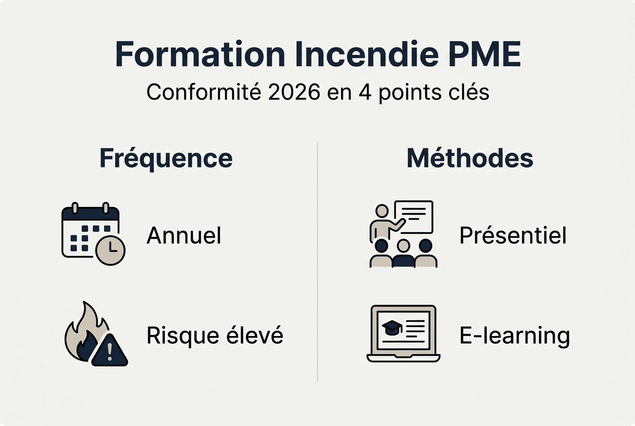 Infographie : comment et à quelle fréquence les PME forment-elles leurs équipes à la sécurité incendie ?