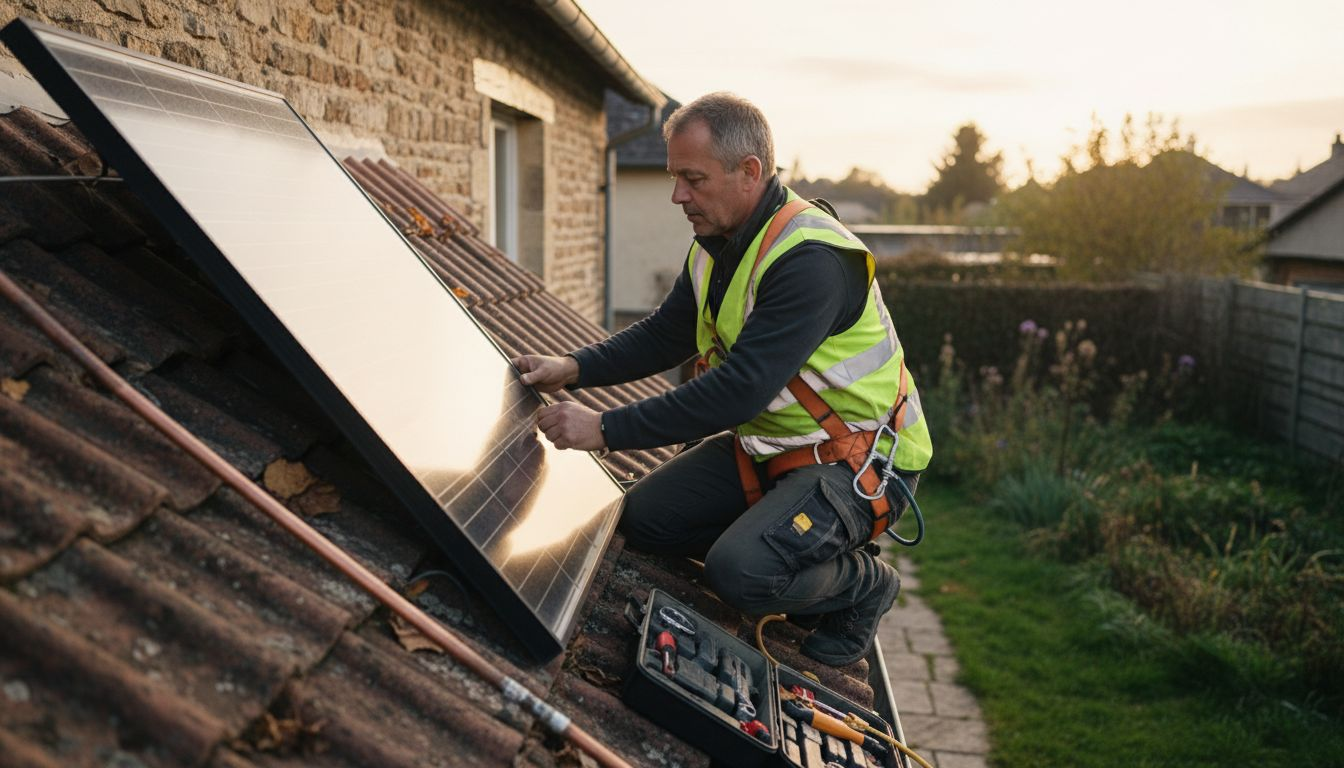 Installation et vérification d’un panneau solaire thermique à domicile