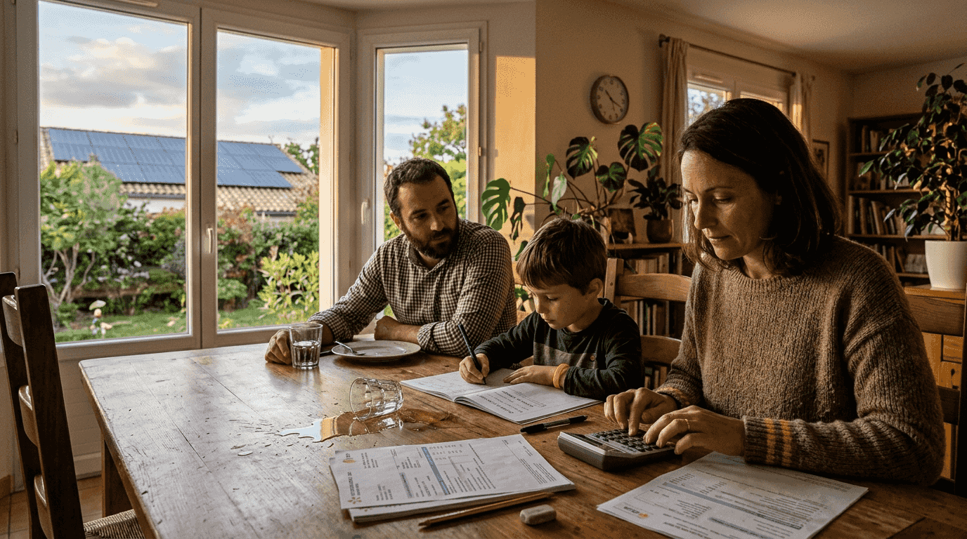 À Niort, une famille passe en revue ses solutions pour économiser l’énergie à la maison.