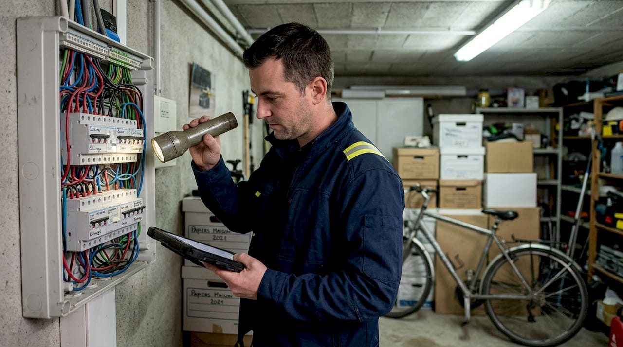Contrôle du tableau électrique résidentiel par le Consuel