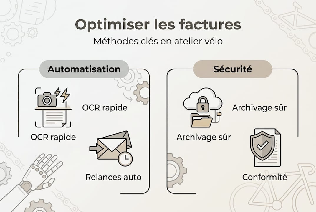 Gestion des factures fournisseurs : le guide pratique pour les ateliers vélo en infographie