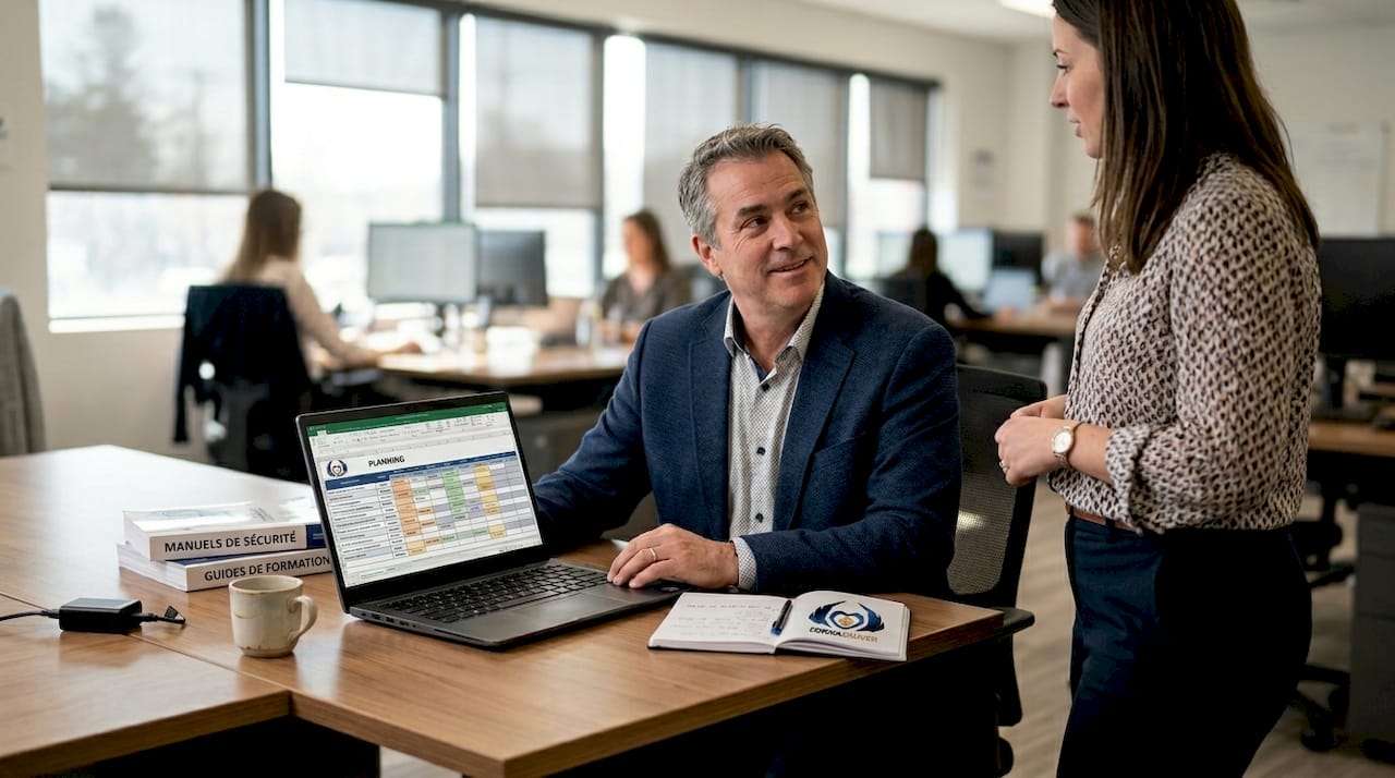 Responsable RH en train d’évaluer l’efficacité des formations à la sécurité au travail.