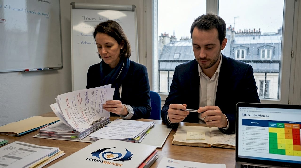 Des responsables RH échangent sur la mise en place d’un plan de prévention adapté aux PME.